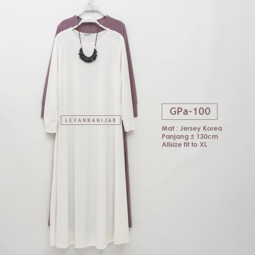 GPa-100 Gamis Polos Semi Klok